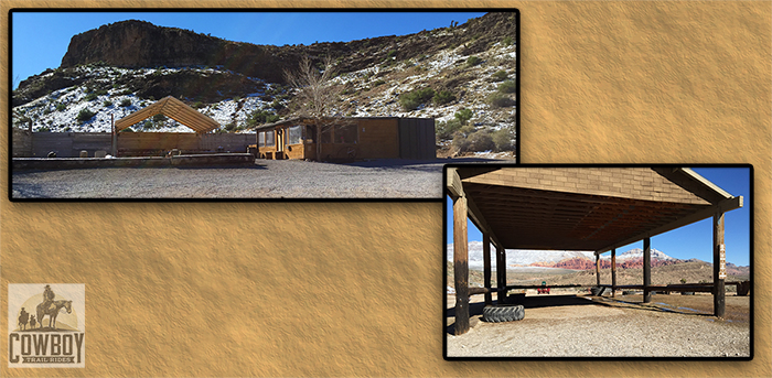 A view of the snow while Horseback Riding in Las Vegas at Cowboy Trail Rides in Red Rock Canyon